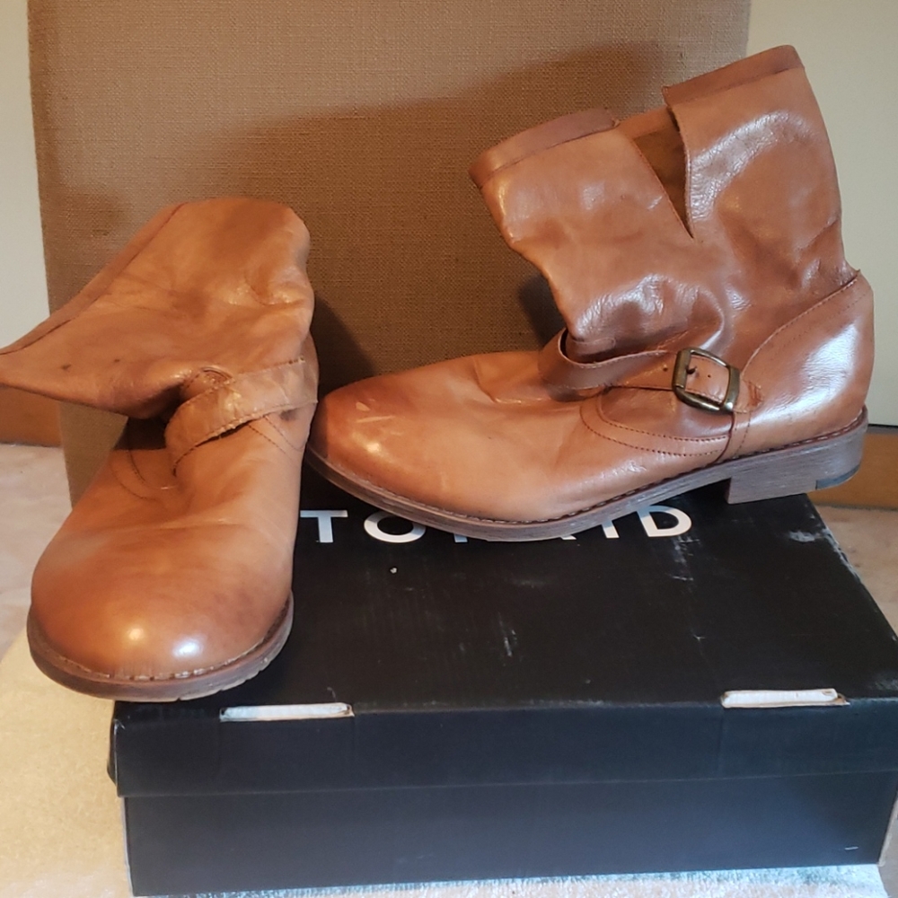 New Nine West Leather Moto Style Boots 12